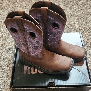 Rocky Kids Boots Brown and Purple